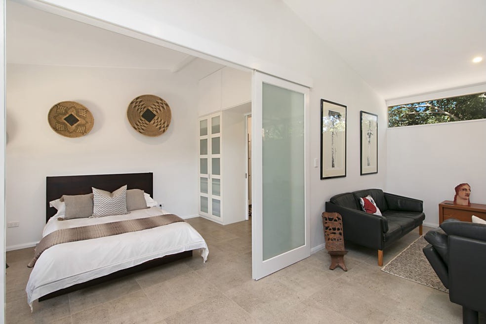 Guest studio bedroom and living area